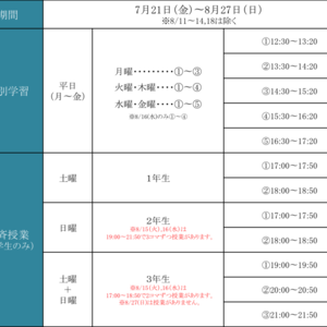 夏期講習